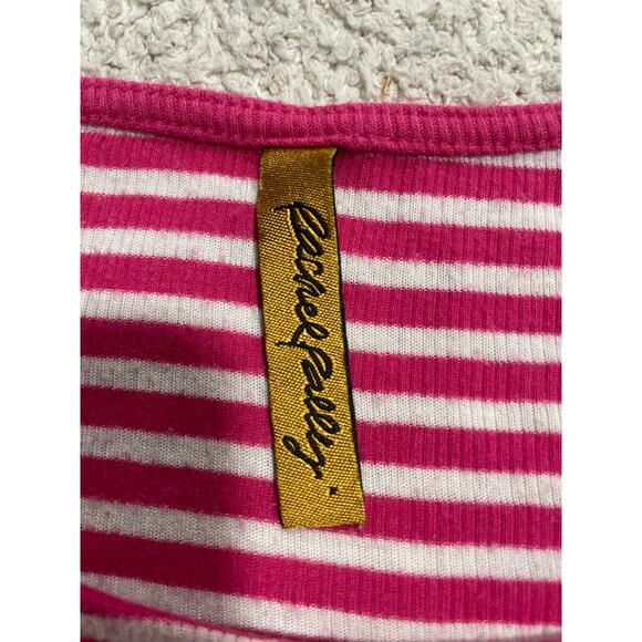 Rachel Pally Striped Bodycon Midi Dress XS Modal Pink White MSRP$264 - Picture 8 of 12